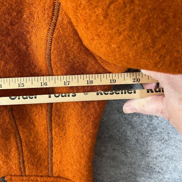 Vintage Casual Corner Boiled Wool Jacket Womens 10 Orange Preppy Academia - Picture 5 of 11